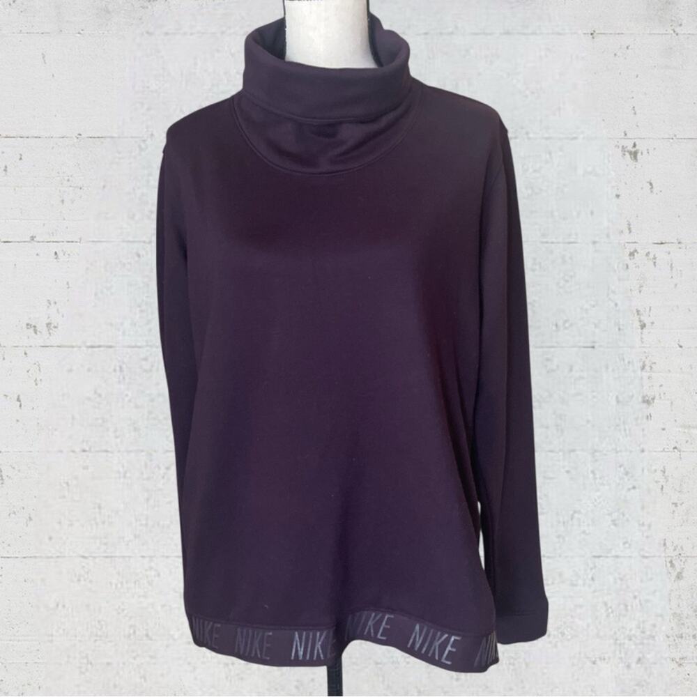 Nike Dri-Fit Funnel Cowl Neck Pullover Sweatshirt Logo Hemline Pockets XL - Picture 7 of 13